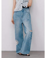 【YENN 26-27 WINTER/PRE-SPRING】HIGH DAMAGED WIDE PT - 1月中旬頃発送 - Champdelarose