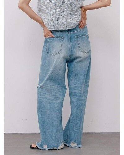 【YENN 26-27 WINTER/PRE-SPRING】HIGH DAMAGED WIDE PT - 1月中旬頃発送 - Champdelarose