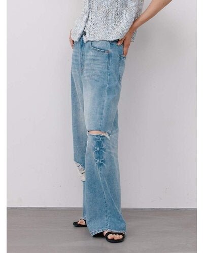 【YENN 26-27 WINTER/PRE-SPRING】HIGH DAMAGED WIDE PT - 1月中旬頃発送 - Champdelarose