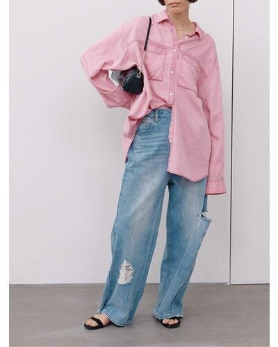 【YENN 26-27 WINTER/PRE-SPRING】HIGH DAMAGED WIDE PT - 1月中旬頃発送 - Champdelarose
