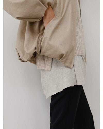 【YENN 26-27 WINTER/PRE-SPRING】LEATHER LIKE BLOUSON - 11月中旬頃発送 - Champdelarose