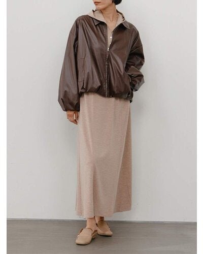 【YENN 26-27 WINTER/PRE-SPRING】LEATHER LIKE BLOUSON - 11月中旬頃発送 - Champdelarose