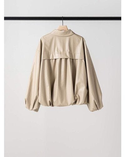 【YENN 26-27 WINTER/PRE-SPRING】LEATHER LIKE BLOUSON - 11月中旬頃発送 - Champdelarose