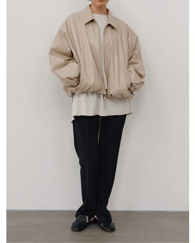 【YENN 26-27 WINTER/PRE-SPRING】LEATHER LIKE BLOUSON - 11月中旬頃発送 - Champdelarose