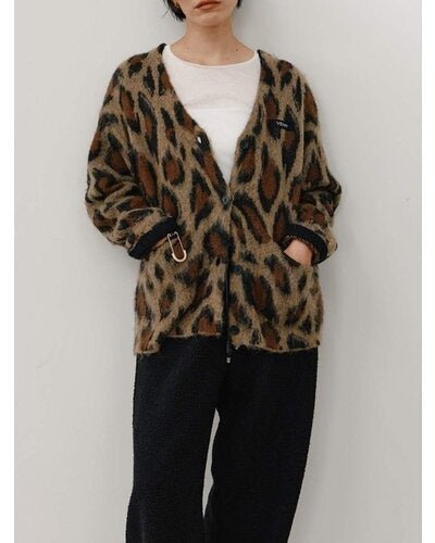 【YENN 26-27 WINTER/PRE-SPRING】LEOPARD V NECK CD - 11月中旬頃発送 - Champdelarose