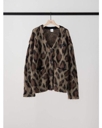 【YENN 26-27 WINTER/PRE-SPRING】LEOPARD V NECK CD - 11月中旬頃発送 - Champdelarose