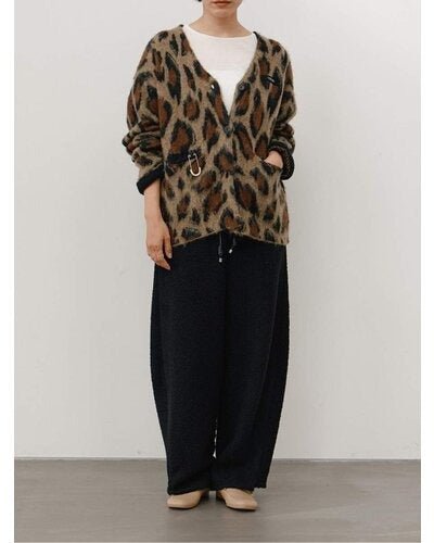 【YENN 26-27 WINTER/PRE-SPRING】LEOPARD V NECK CD - 11月中旬頃発送 - Champdelarose
