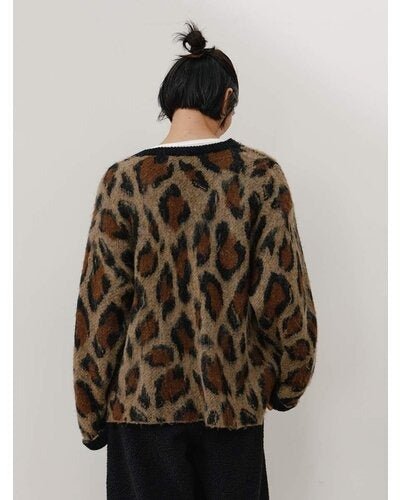 【YENN 26-27 WINTER/PRE-SPRING】LEOPARD V NECK CD - 11月中旬頃発送 - Champdelarose