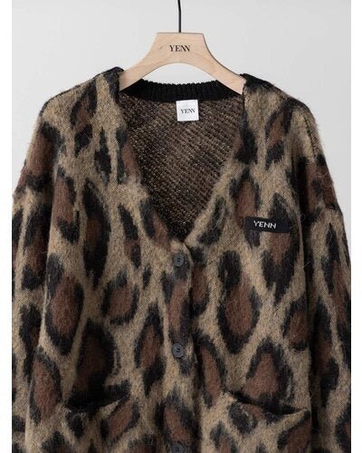 【YENN 26-27 WINTER/PRE-SPRING】LEOPARD V NECK CD - 11月中旬頃発送 - Champdelarose