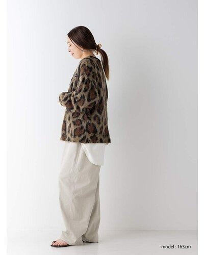【YENN 26-27 WINTER/PRE-SPRING】LEOPARD V NECK CD - 11月中旬頃発送 - Champdelarose