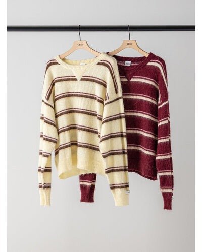 【YENN 26-27 WINTER/PRE-SPRING】MULTI STRIPE KNIT PO - 11月中旬頃発送 - Champdelarose