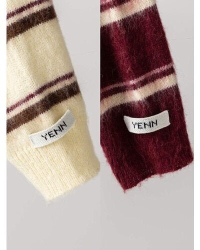 【YENN 26-27 WINTER/PRE-SPRING】MULTI STRIPE KNIT PO - 11月中旬頃発送 - Champdelarose