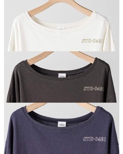 【YENN 26-27 WINTER/PRE-SPRING】NEP PRINT LONG T - 10月中旬頃発送 - Champdelarose