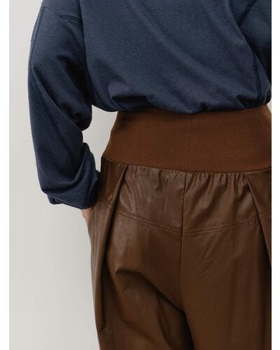 【YENN 26-27 WINTER/PRE-SPRING】RIB FAUX LEATHER PT - 11月中旬頃発送 - Champdelarose