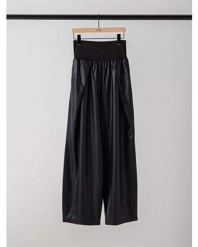 【YENN 26-27 WINTER/PRE-SPRING】RIB FAUX LEATHER PT - 11月中旬頃発送 - Champdelarose