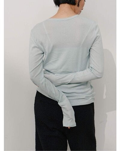 【YENN 26-27 WINTER/PRE-SPRING】SHEER COTTON LONG T - 10月中旬頃発送 - Champdelarose
