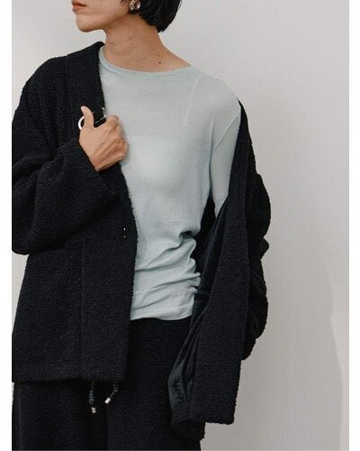 【YENN 26-27 WINTER/PRE-SPRING】SHEER COTTON LONG T - 10月中旬頃発送 - Champdelarose