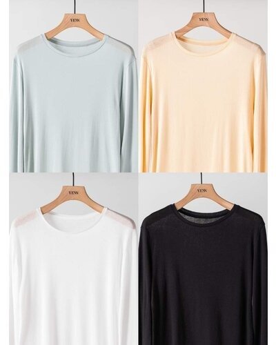 【YENN 26-27 WINTER/PRE-SPRING】SHEER COTTON LONG T - 10月中旬頃発送 - Champdelarose