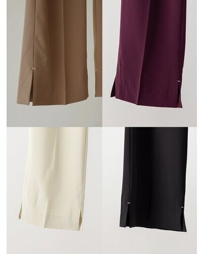 【YENN 26-27 WINTER/PRE-SPRING】SIDE SLIT SLACKS - 10月中旬頃発送 - Champdelarose