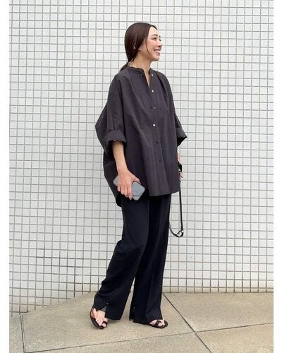 【YENN 26-27 WINTER/PRE-SPRING】SIDE SLIT SLACKS - 10月中旬頃発送 - Champdelarose