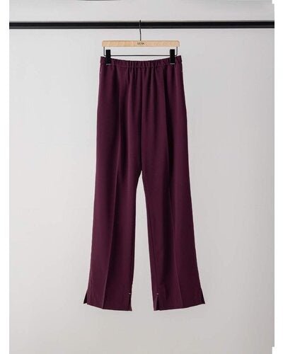 【YENN 26-27 WINTER/PRE-SPRING】SIDE SLIT SLACKS - 10月中旬頃発送 - Champdelarose