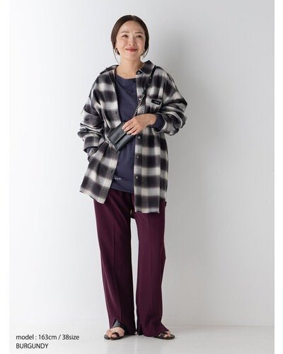【YENN 26-27 WINTER/PRE-SPRING】SIDE SLIT SLACKS - 10月中旬頃発送 - Champdelarose