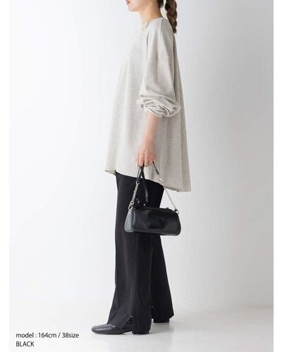 【YENN 26-27 WINTER/PRE-SPRING】SIDE SLIT SLACKS - 10月中旬頃発送 - Champdelarose