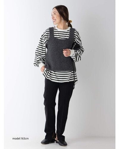 【YENN 26-27 WINTER/PRE-SPRING】STRIPE FORM LONG T - 10月中旬頃発送 - Champdelarose