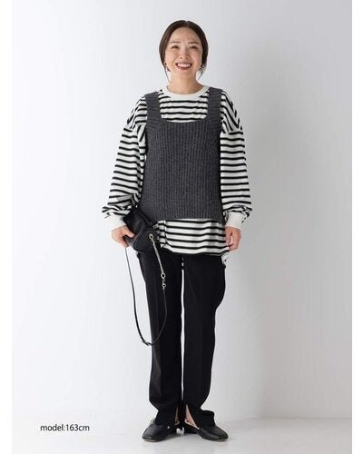 【YENN 26-27 WINTER/PRE-SPRING】STRIPE FORM LONG T - 10月中旬頃発送 - Champdelarose