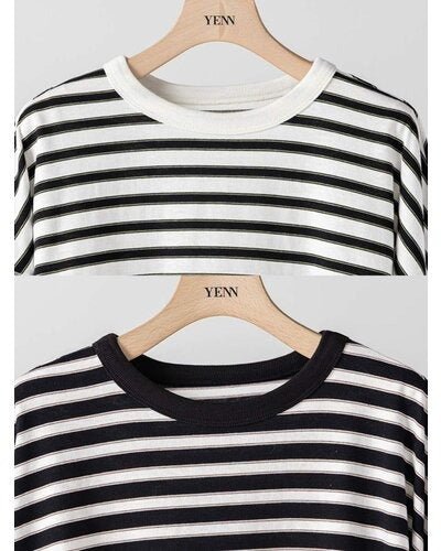 【YENN 26-27 WINTER/PRE-SPRING】STRIPE FORM LONG T - 10月中旬頃発送 - Champdelarose