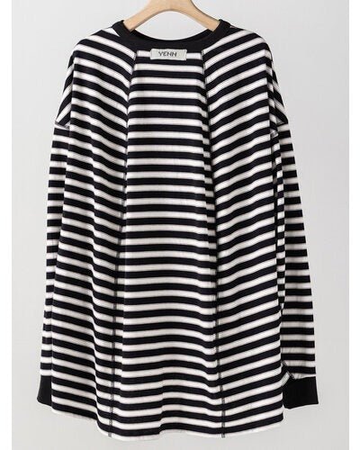 【YENN 26-27 WINTER/PRE-SPRING】STRIPE FORM LONG T - 10月中旬頃発送 - Champdelarose