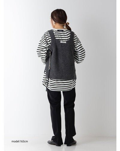 【YENN 26-27 WINTER/PRE-SPRING】STRIPE FORM LONG T - 10月中旬頃発送 - Champdelarose