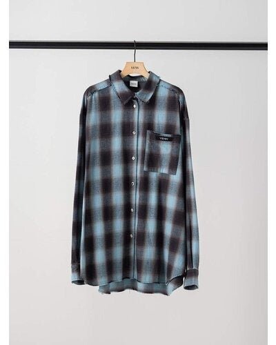 【YENN 26-27 WINTER/PRE-SPRING】WASHED PLAID SHIRT - 11月中旬頃発送 - Champdelarose