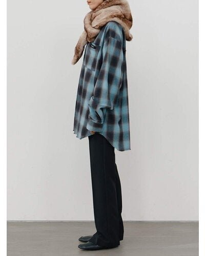【YENN 26-27 WINTER/PRE-SPRING】WASHED PLAID SHIRT - 11月中旬頃発送 - Champdelarose