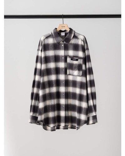 【YENN 26-27 WINTER/PRE-SPRING】WASHED PLAID SHIRT - 11月中旬頃発送 - Champdelarose