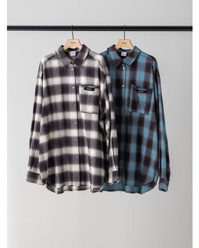 【YENN 26-27 WINTER/PRE-SPRING】WASHED PLAID SHIRT - 11月中旬頃発送 - Champdelarose