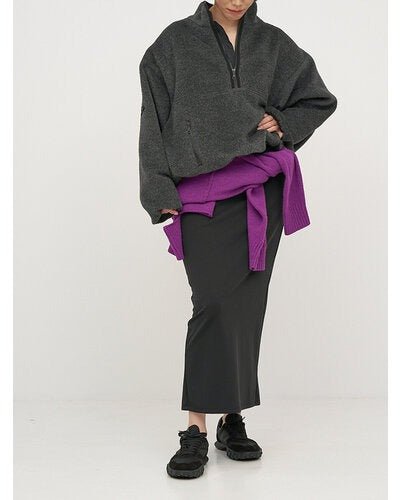 再販✨【YENN】SHAGGY HALF ZIP JK - 11月中旬頃発送 - Champdelarose